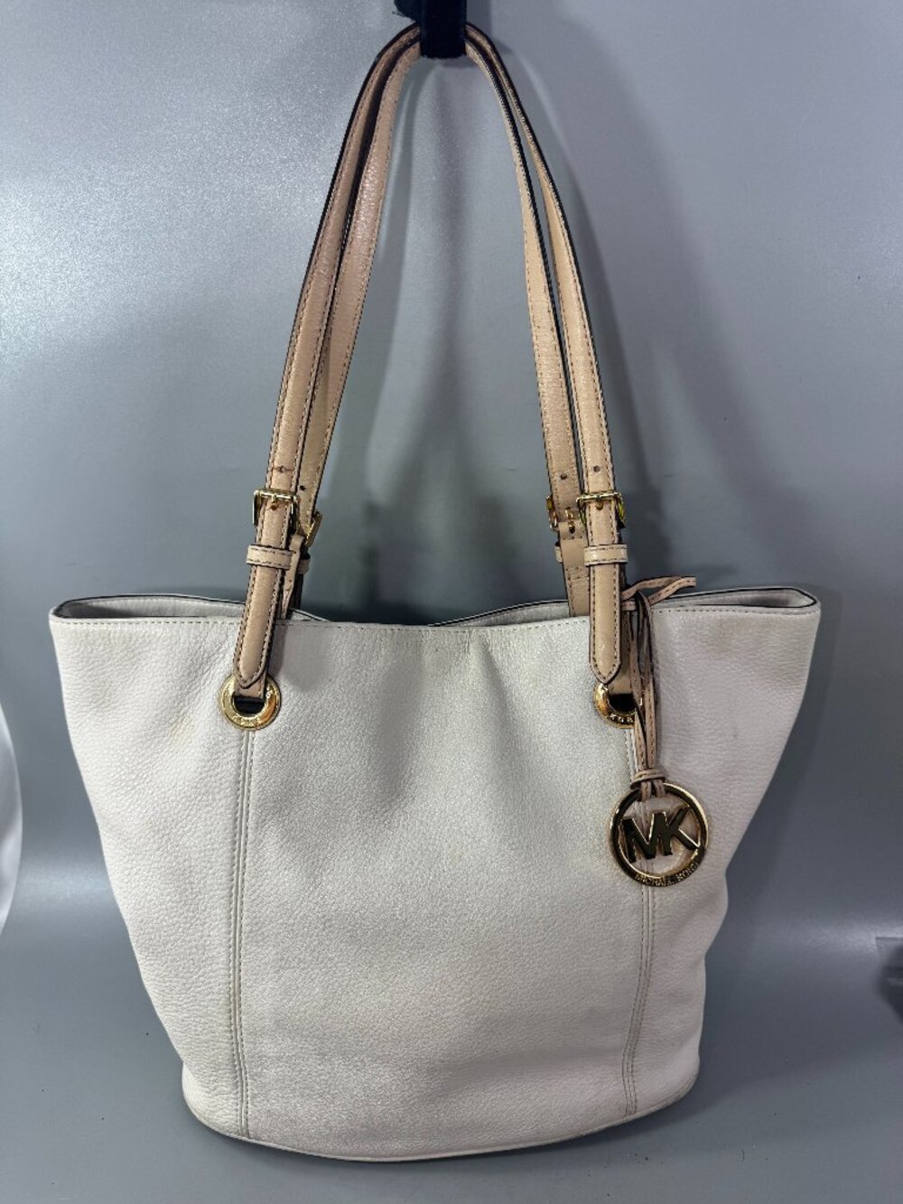 Michael Michael Kors White Leather Shoulder Bag
